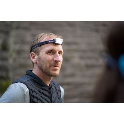 Ledlenser NEO5R - Dimmable Rechargeable LED Headlamp, 1800 mAh, IP54, 600 lm, up to 35 h, Black/White
