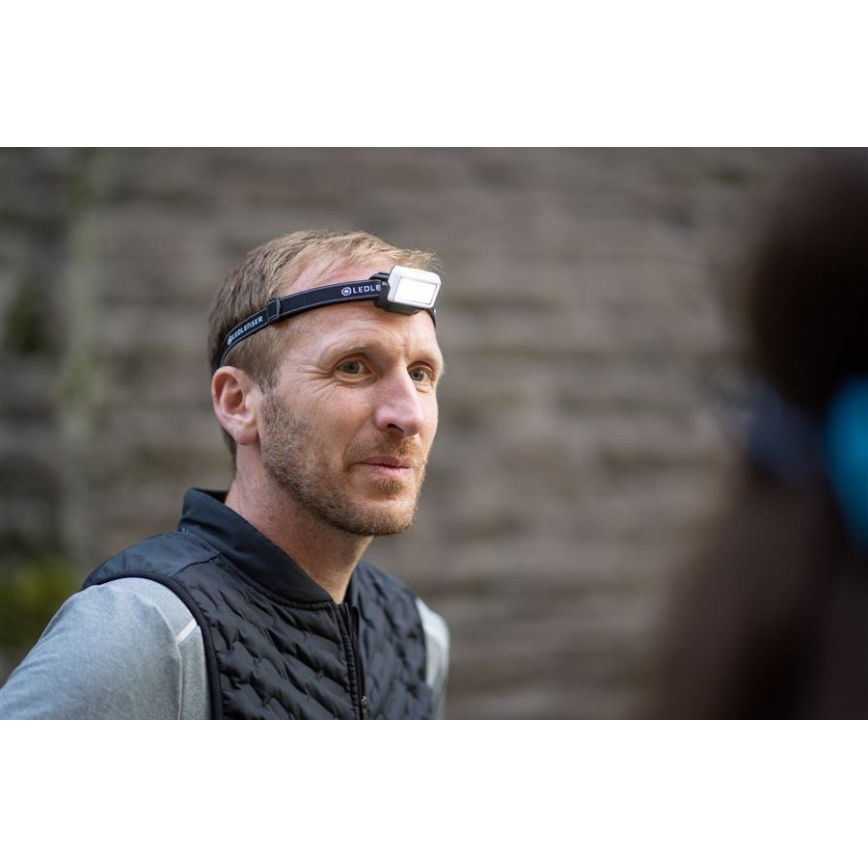 Ledlenser NEO5R - Dimmable Rechargeable LED Headlamp, 1800 mAh, IP54, 600 lm, up to 35 h, Black/White