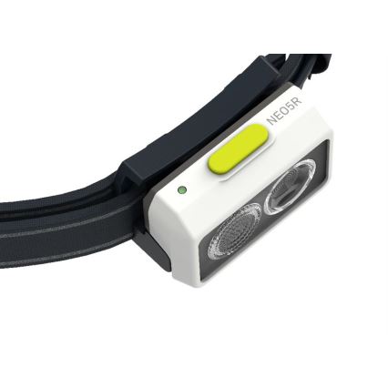 Ledlenser NEO5R - Dimmable Rechargeable LED Headlamp, 1800 mAh, IP54, 600 lm, up to 35 h, Black/White