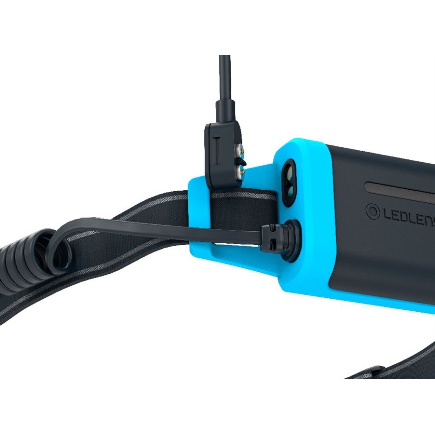 Ledlenser NEO5R - Dimmable Rechargeable LED Headlamp, 1800 mAh, IP54, 600 lm, 35 h, Blue