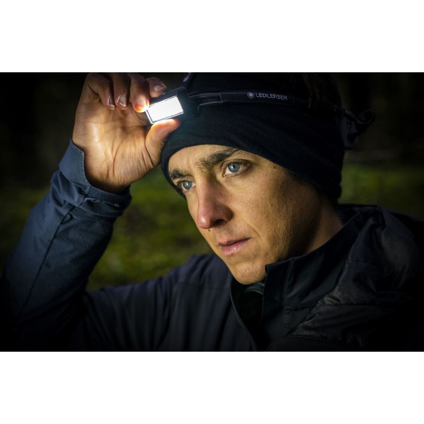 Ledlenser NEO9R - Dimmable Rechargeable LED Headlamp, 5000 mAh, IP54, 1200 lm, 120 h, Black/Blue