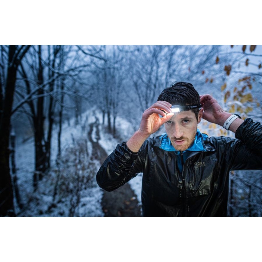 Ledlenser NEO9R - Dimmable Rechargeable LED Headlamp, 5000 mAh, IP54, 1200 lm, 120 h, Black/Blue