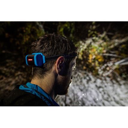 Ledlenser NEO9R - Dimmable Rechargeable LED Headlamp, 5000 mAh, IP54, 1200 lm, 120 h, Black/Blue