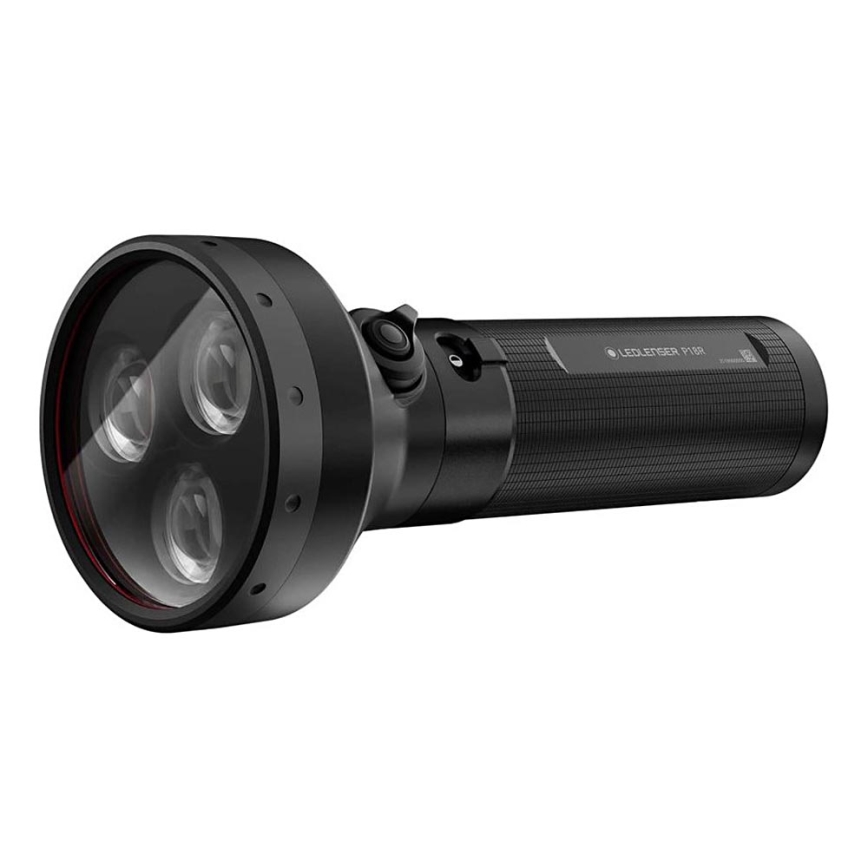 Ledlenser P18R - Dimmable Rechargeable LED Flashlight with 3000 mAh Battery, IP68, 6500 lm, 45 h runtime, Black