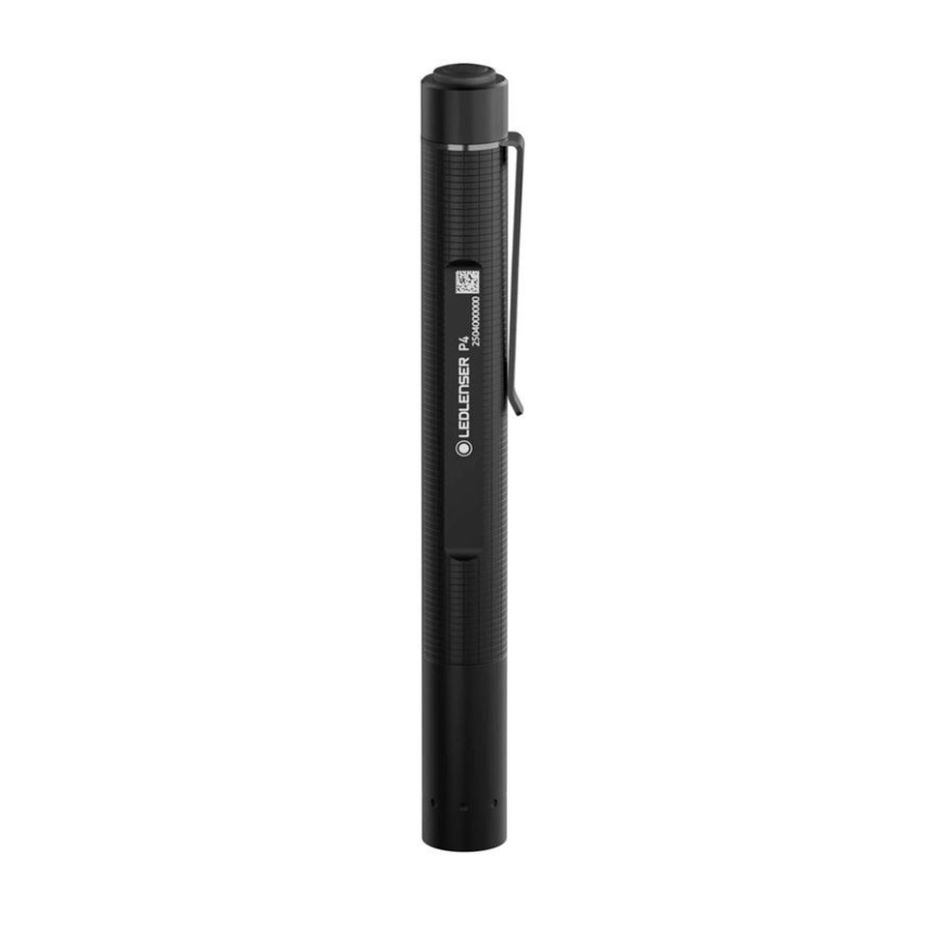Ledlenser P4 - Dimmable LED Flashlight, LED/2xAAA, IP54, 180 lm, 23 h, Black