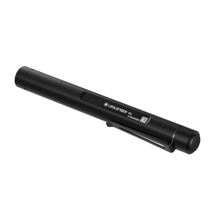 Ledlenser P4 - Dimmable LED Flashlight, LED/2xAAA, IP54, 180 lm, 23 h, Black