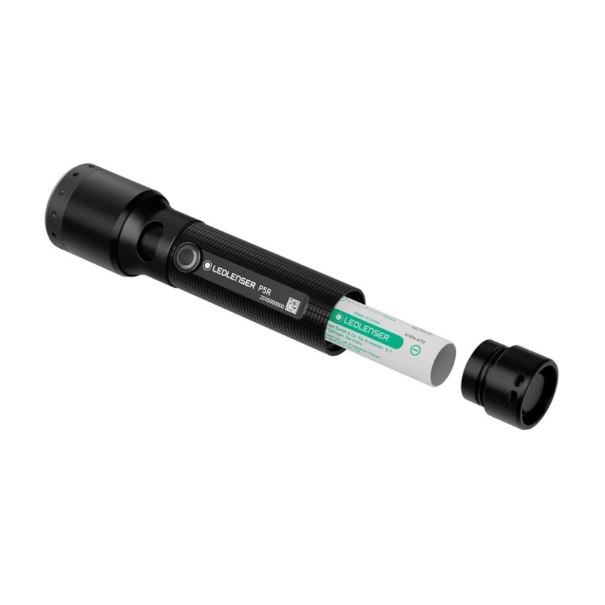 Ledlenser P5R - Dimmable rechargeable LED flashlight LED/1xAA/700 mAh IP68 750 lm 20 h black