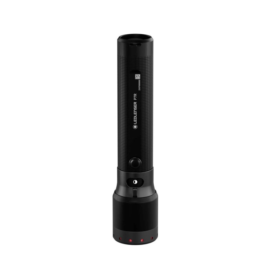 Ledlenser P7R - Dimmable Rechargeable LED Flashlight, 4600 mAh, IP68, 2000 lm, 80 h, Black