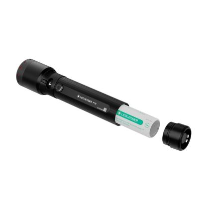 Ledlenser P7R - Dimmable Rechargeable LED Flashlight, 4600 mAh, IP68, 2000 lm, 80 h, Black