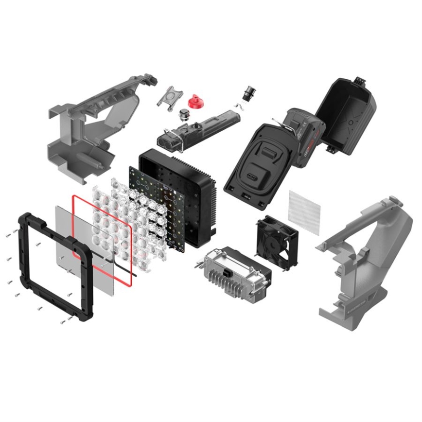 Ledlenser XP30R - Dimmable Rechargeable LED Flashlight, 5,000 mAh, IP54-rated (dust & splash resistant), 32,000 lm output, up to 16 h runtime, gray