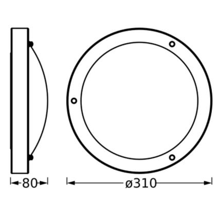 Ledvance - Bathroom ceiling light BATHROOM CLASSIC 1xE27/15W/230V IP44