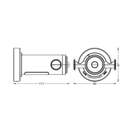 Ledvance - Bathroom wall hanger with LED backlight IP44 3xAAA