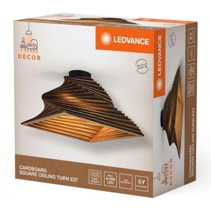 Ledvance - Ceiling light DECOR CARDBOARD 1xE27/15W/230V 40x40 cm