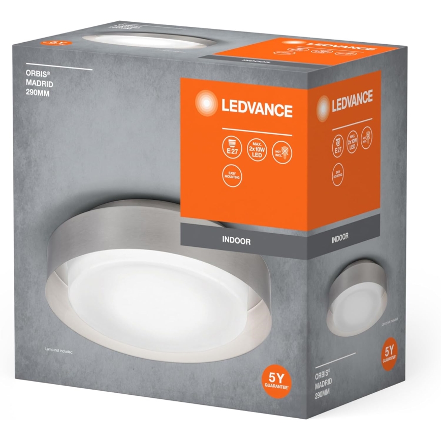 Ledvance - Ceiling light ORBIS MADRID 2xE27/10W/230V matte chrome