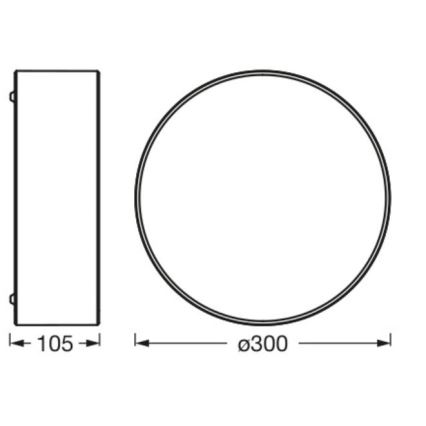 Ledvance - Ceiling light ORBIS PARIS 1xE27/25W/230V black