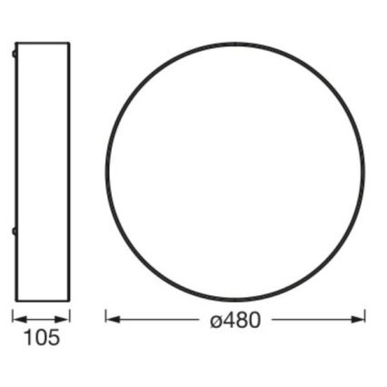 Ledvance - Ceiling light ORBIS PARIS 3xE27/25W/230V creamy