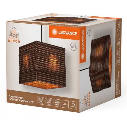 Ledvance - Chandelier on a string DECOR CARDBOARD 1xE27/15W/230V 25x25 cm