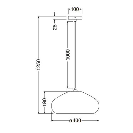 Ledvance - Chandelier on a string DECOR CARDBOARD 1xE27/15W/230V d. 40 cm