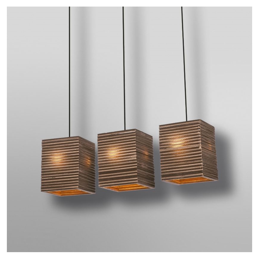 Ledvance - Chandelier on a string DECOR CARDBOARD 3xE27/15W/230V