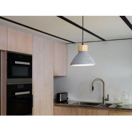 Ledvance - Chandelier on a string DECOR CONCRETE 1xE27/15W/230V d. 22 cm concrete grey