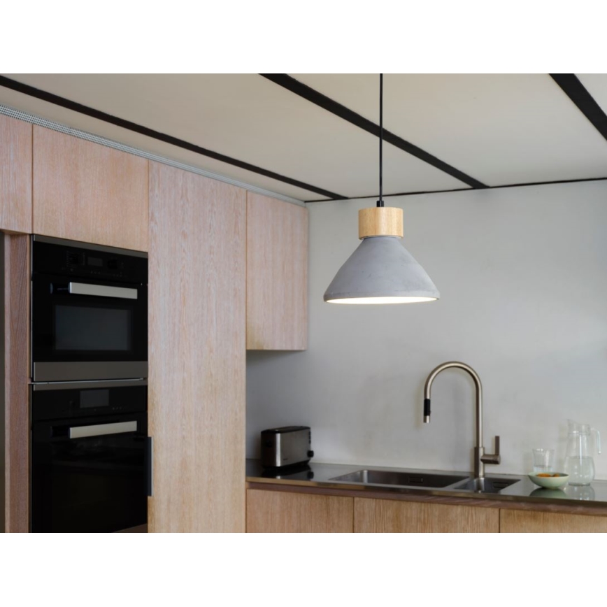 Ledvance - Chandelier on a string DECOR CONCRETE 1xE27/15W/230V d. 22 cm concrete grey