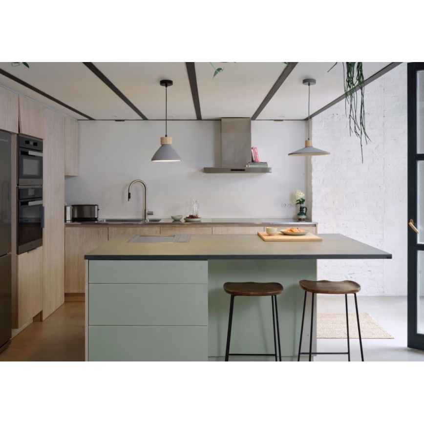 Ledvance - Chandelier on a string DECOR CONCRETE 1xE27/15W/230V d. 22 cm concrete grey