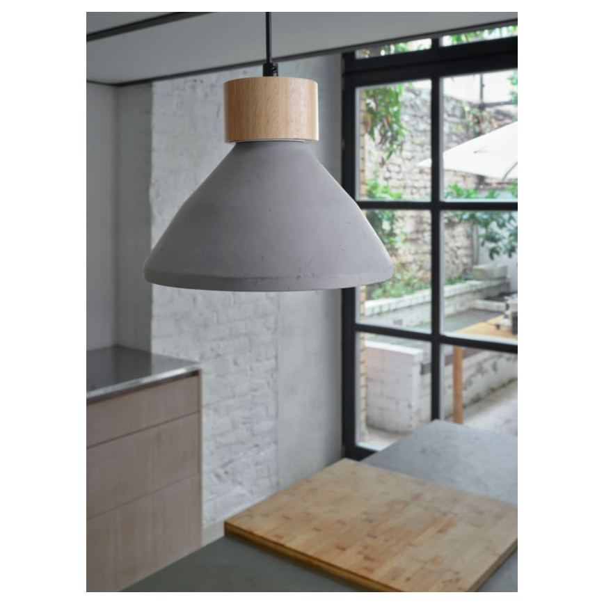 Ledvance - Chandelier on a string DECOR CONCRETE 1xE27/15W/230V d. 22 cm concrete grey