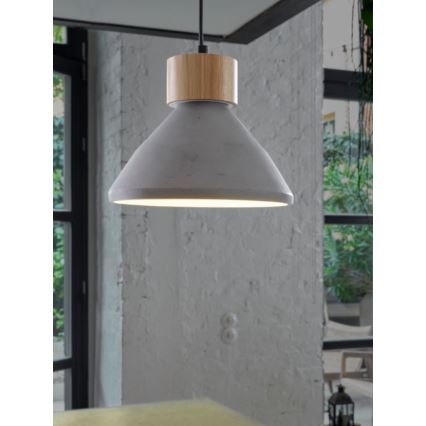 Ledvance - Chandelier on a string DECOR CONCRETE 1xE27/15W/230V d. 22 cm concrete grey