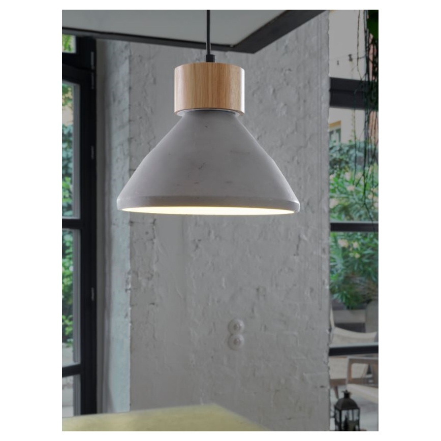 Ledvance - Chandelier on a string DECOR CONCRETE 1xE27/15W/230V d. 22 cm concrete grey
