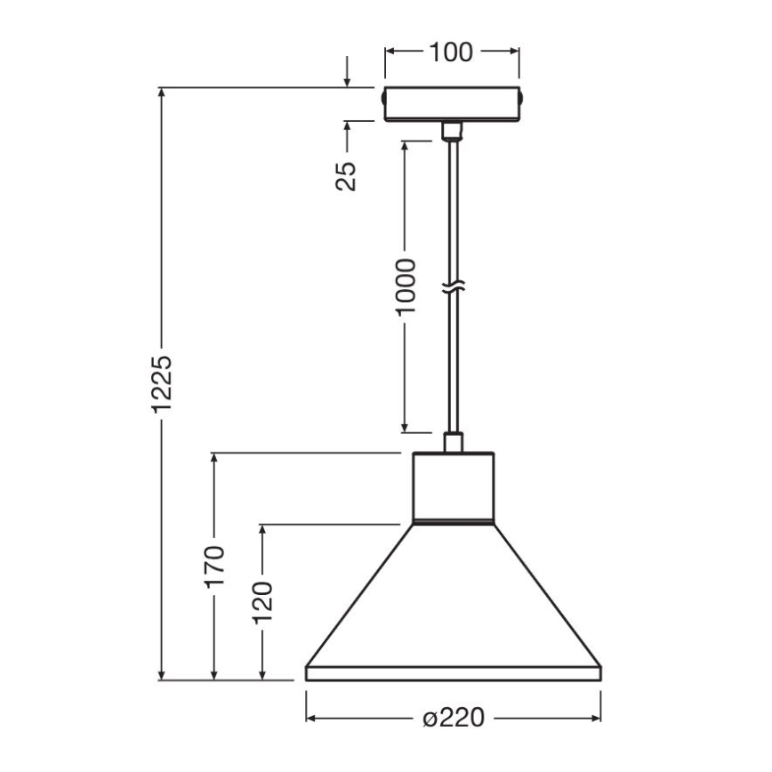Ledvance - Chandelier on a string DECOR CONCRETE 1xE27/15W/230V d. 22 cm concrete grey