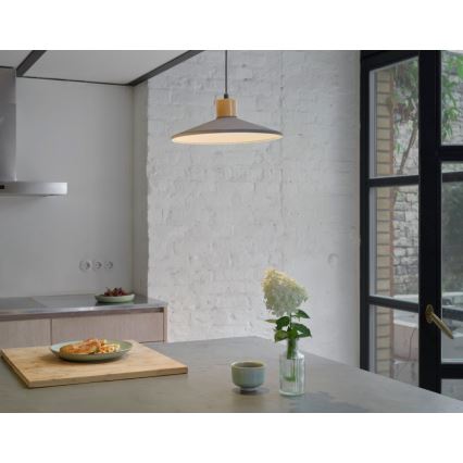 Ledvance - Chandelier on a string DECOR CONCRETE 1xE27/15W/230V d. 32 cm concrete grey
