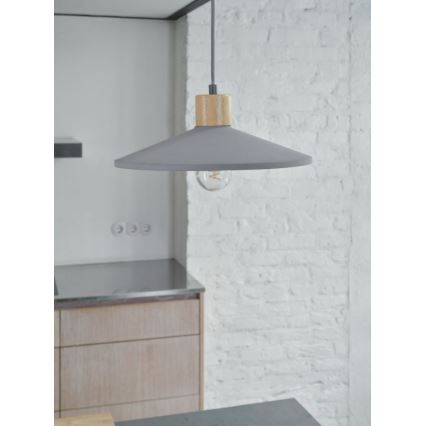 Ledvance - Chandelier on a string DECOR CONCRETE 1xE27/15W/230V d. 32 cm concrete grey