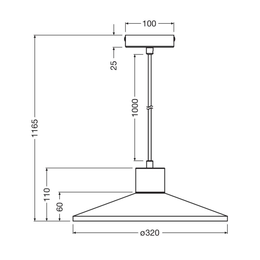 Ledvance - Chandelier on a string DECOR CONCRETE 1xE27/15W/230V d. 32 cm concrete grey