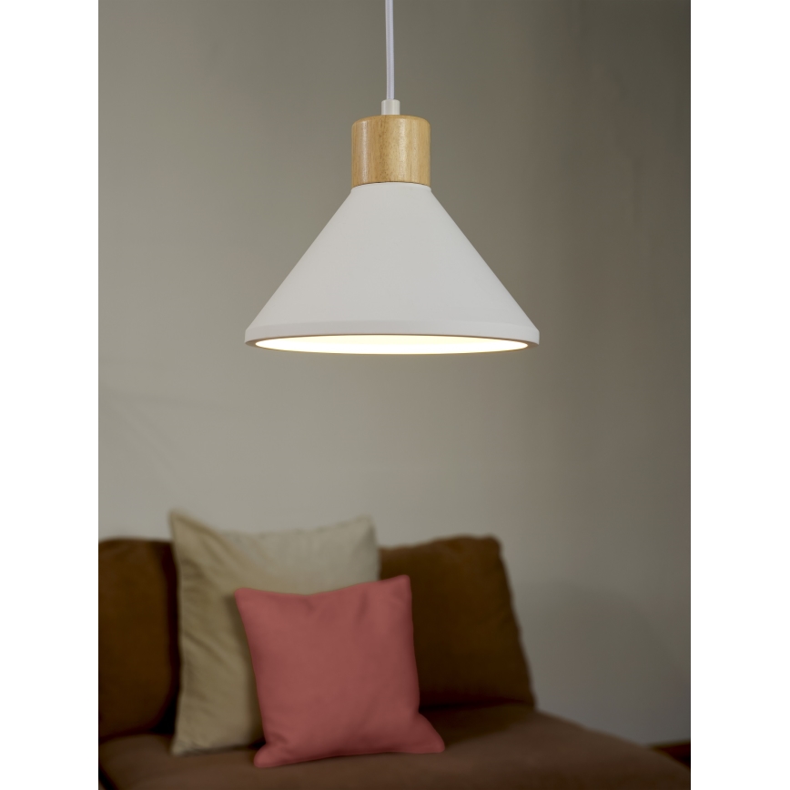 Ledvance - Chandelier on a string DECOR PLASTER 1xE27/25W/230V d. 22 cm plaster white