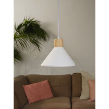 Ledvance - Chandelier on a string DECOR PLASTER 1xE27/25W/230V d. 22 cm plaster white