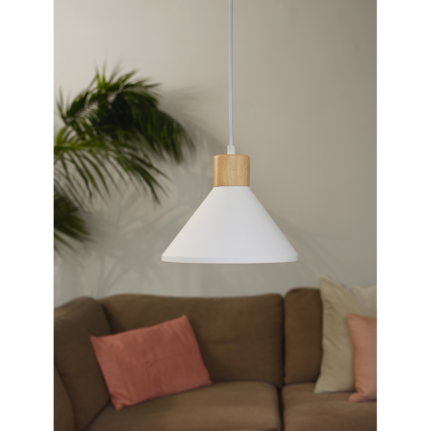 Ledvance - Chandelier on a string DECOR PLASTER 1xE27/25W/230V d. 22 cm plaster white