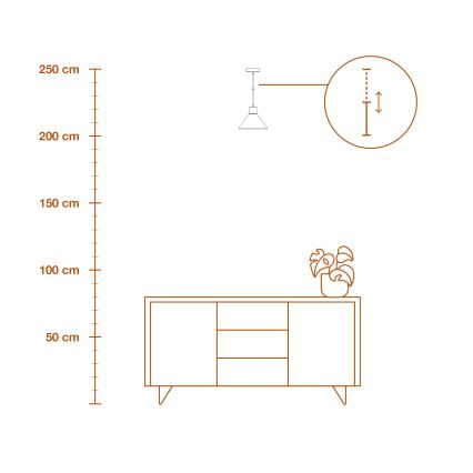 Ledvance - Chandelier on a string DECOR PLASTER 1xE27/25W/230V d. 22 cm plaster white