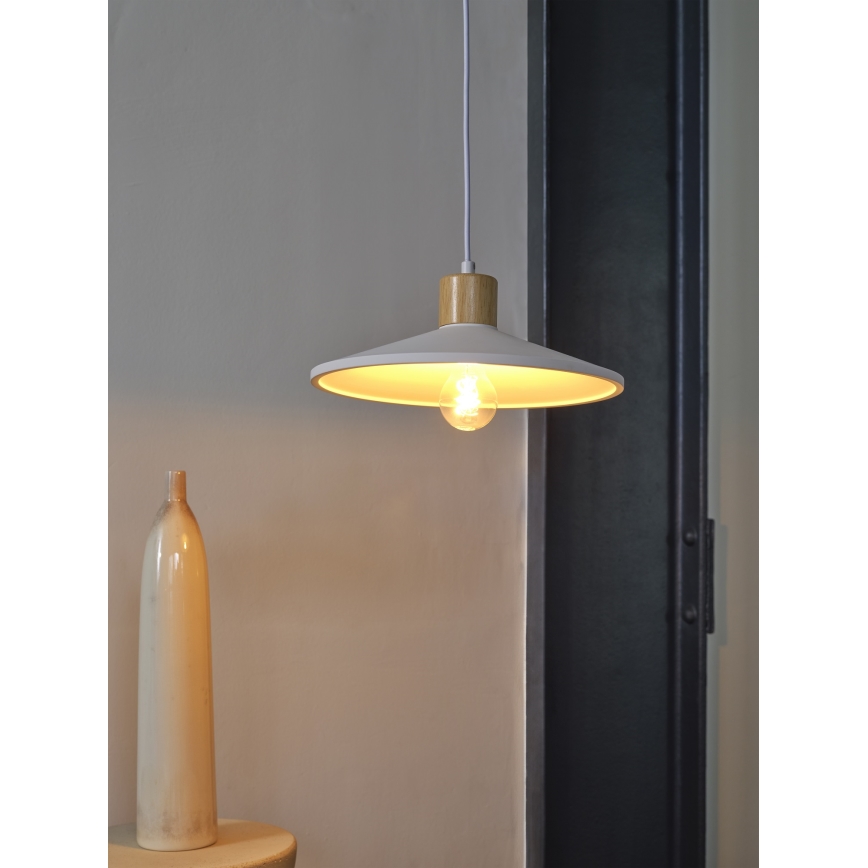 Ledvance - Chandelier on a string DECOR PLASTER 1xE27/25W/230V d. 32 cm plaster white