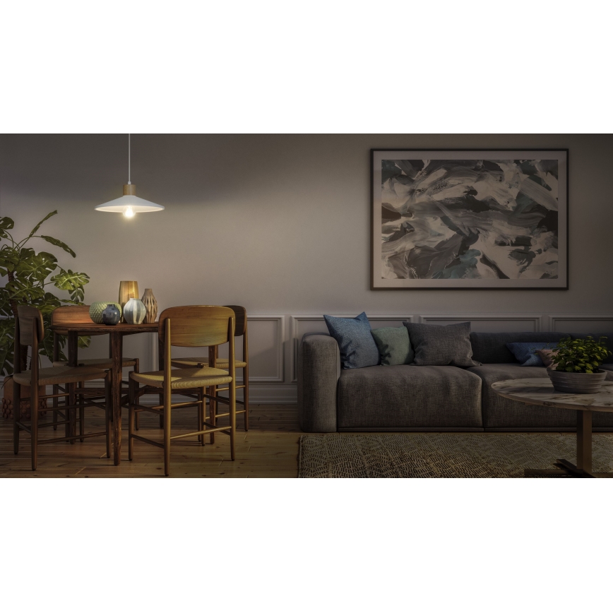 Ledvance - Chandelier on a string DECOR PLASTER 1xE27/25W/230V d. 32 cm plaster white