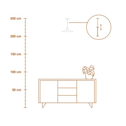 Ledvance - Chandelier on a string DECOR PLASTER 1xE27/25W/230V d. 32 cm plaster white
