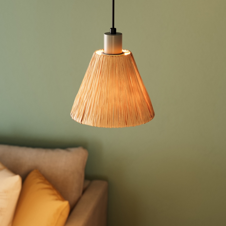 Ledvance - Chandelier on a string DECOR RAFFIA 1xE27/15W/230V raffia bast