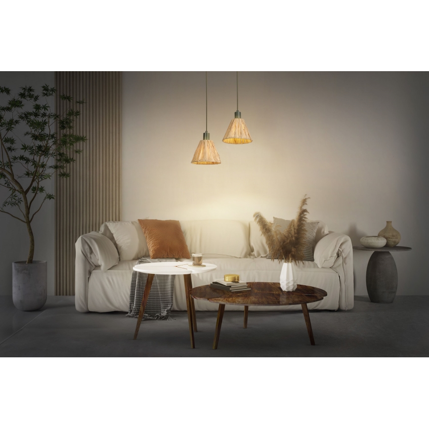 Ledvance - Chandelier on a string DECOR RAFFIA 1xE27/15W/230V raffia bast