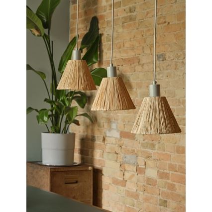 Ledvance - Chandelier on a string DECOR RAFFIA 3xE27/15W/230V raffia bast