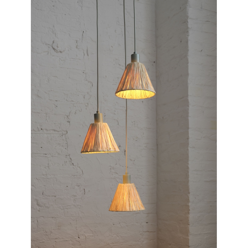 Ledvance - Chandelier on a string DECOR RAFFIA 3xE27/15W/230V raffia bast