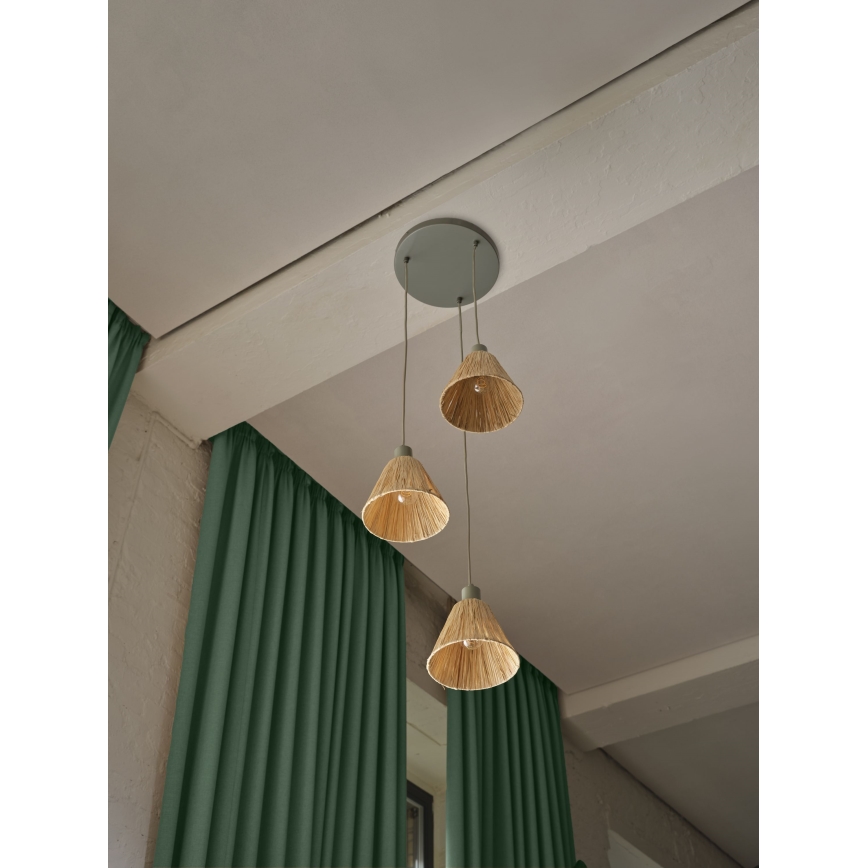 Ledvance - Chandelier on a string DECOR RAFFIA 3xE27/15W/230V raffia bast