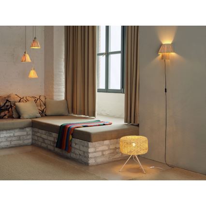 Ledvance - Chandelier on a string DECOR RAFFIA 3xE27/15W/230V raffia bast