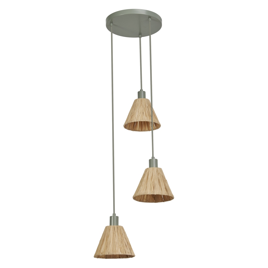Ledvance - Chandelier on a string DECOR RAFFIA 3xE27/15W/230V raffia bast