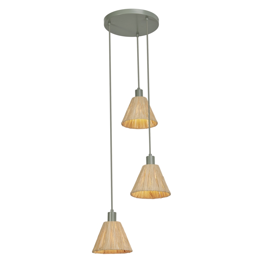 Ledvance - Chandelier on a string DECOR RAFFIA 3xE27/15W/230V raffia bast