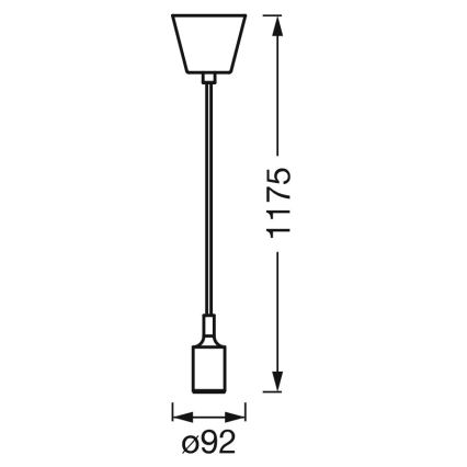 Ledvance - Chandelier on a string PENDULUM BELL 1xE27/15W/230V white