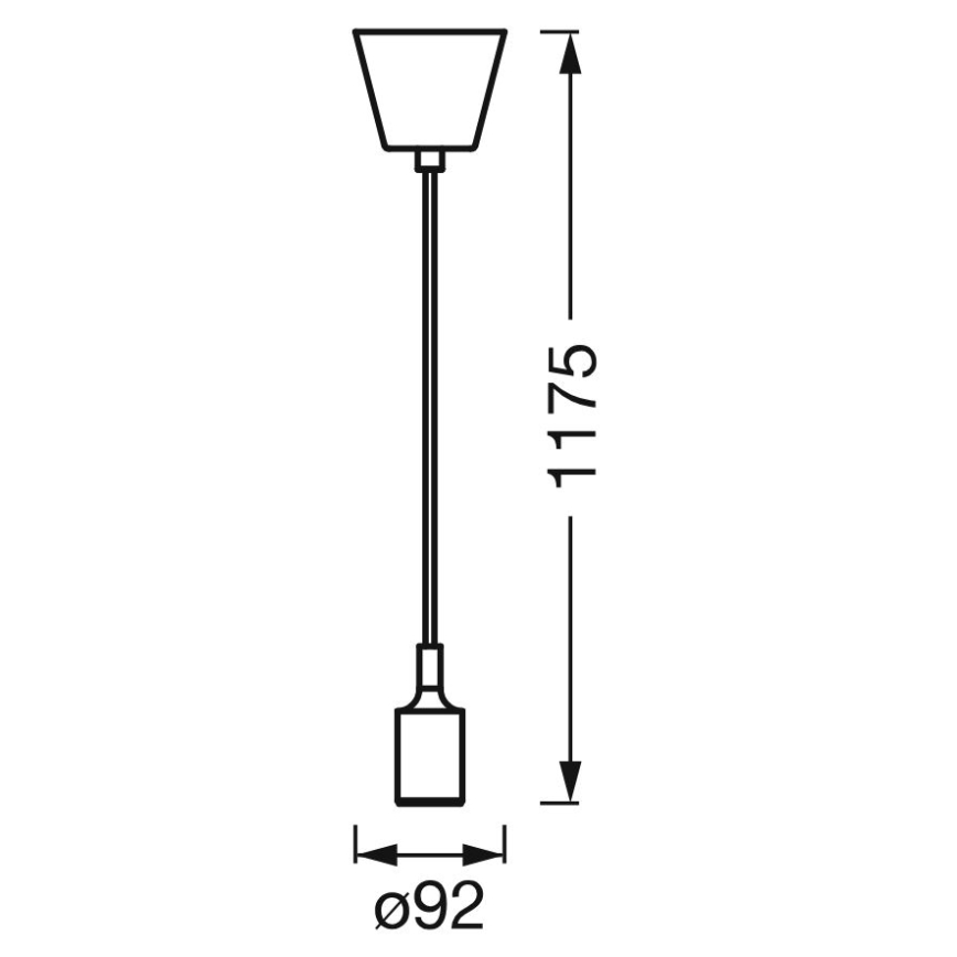 Ledvance - Chandelier on a string PENDULUM BELL 1xE27/15W/230V white